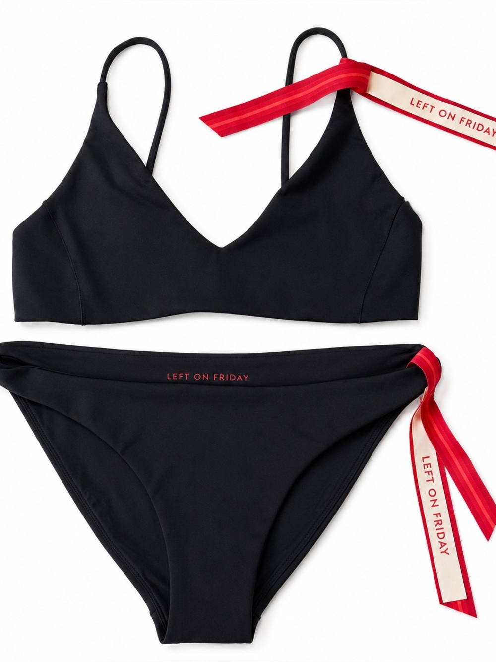 NWT Left On Friday Black Sunday Top Wear To Bottom Set S